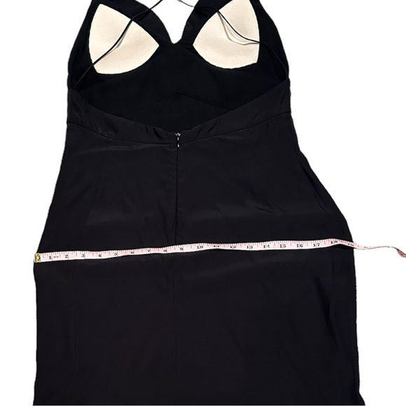 Emporio Armani 100% Silk Little Black Open Back Dress. Size Small - Picture 9 of 10